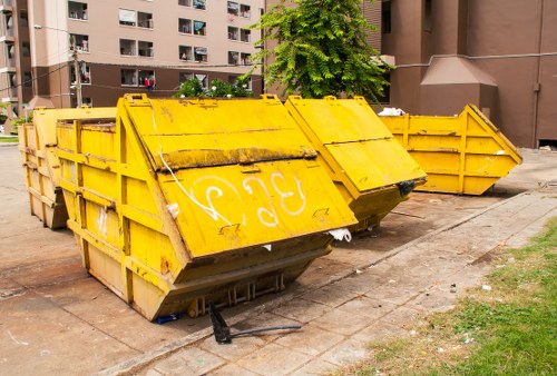 Construction site clearance process in Walthamstow