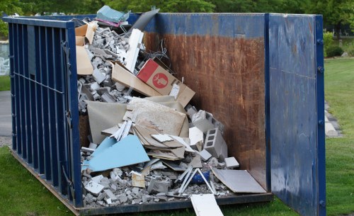 Professional office clearance team removing furniture in Walthamstow