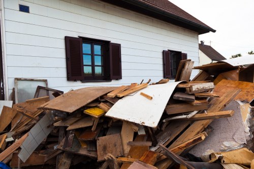 Cleared garden space after professional waste removal