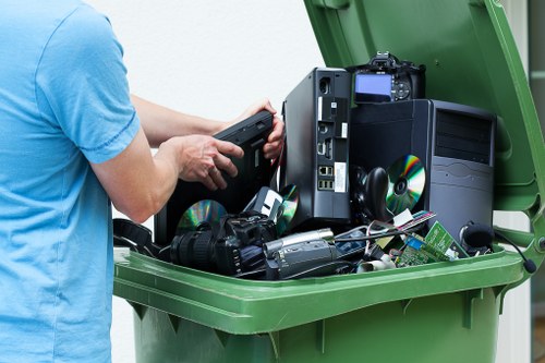 Commercial recycling services in action
