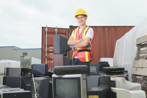 Professional waste removal service in action